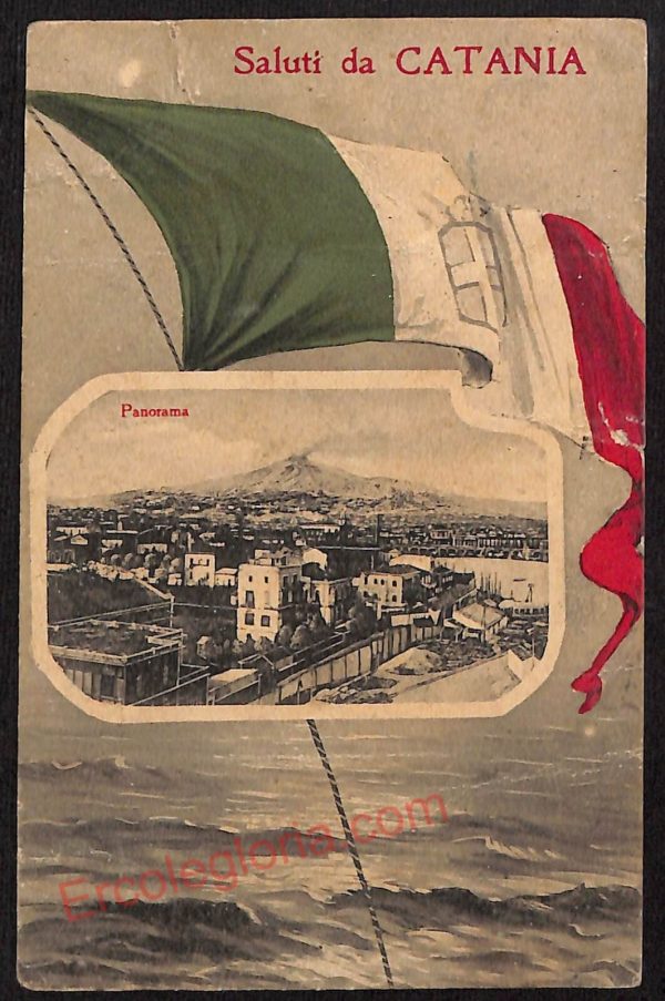 ae4769 - CARTOLINA D'EPOCA - Catania Città - Panorama