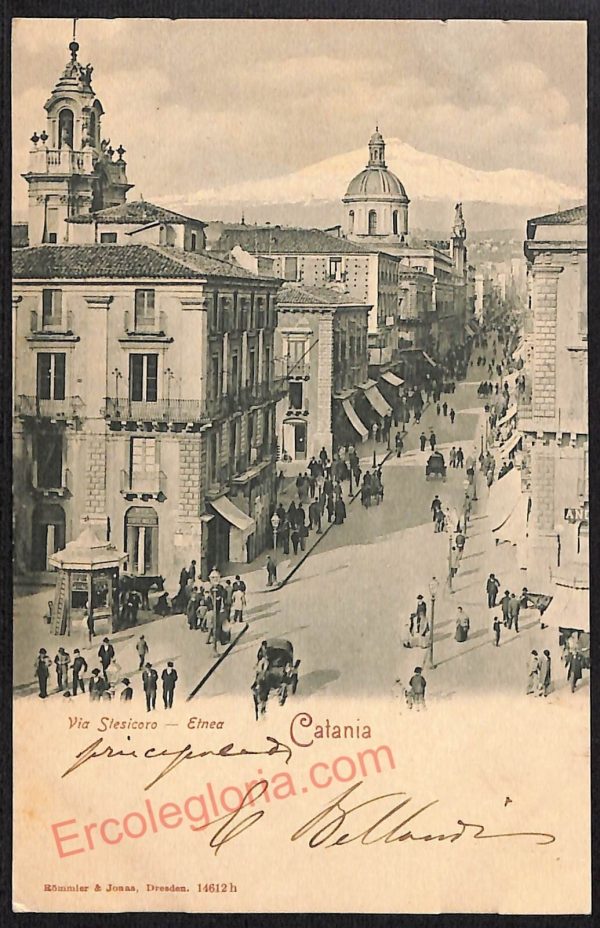 ae4775 - CARTOLINA D'EPOCA - Catania Città - Via Stesicoro