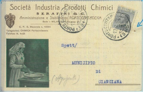 85607 - CARTOLINA d'Epoca: MACERATA -  PORTO  CIVITANOVA 1930 Pubblicitaria