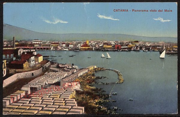 ae4779 - CARTOLINA D'EPOCA - Catania Città - Panorama  1916