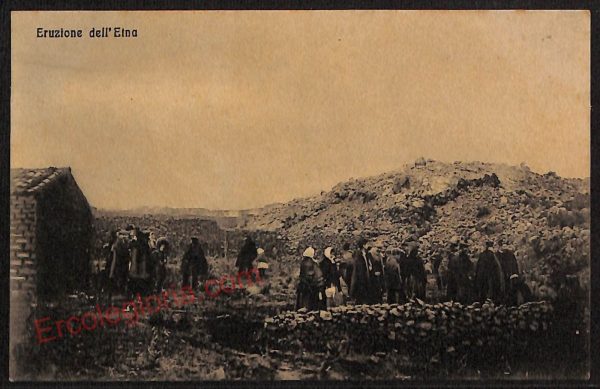 ae4780 - CARTOLINA D'EPOCA - Catania Città - Eruzione dell' Etna