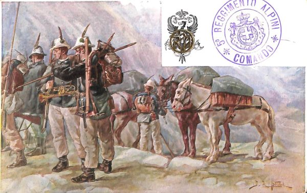 ac6978 - CARTOLINA D'EPOCA - REGGIMENTALI  - Alpini