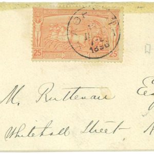 P3375 -OLYMPIC GAMES , GREECE 1896 SET, 25 LEPTA , ON PARTIAL COVER,