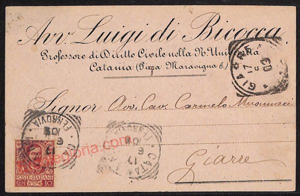 ae4785 - CARTOLINA D'EPOCA - Catania Città - Luigi di Bicocca