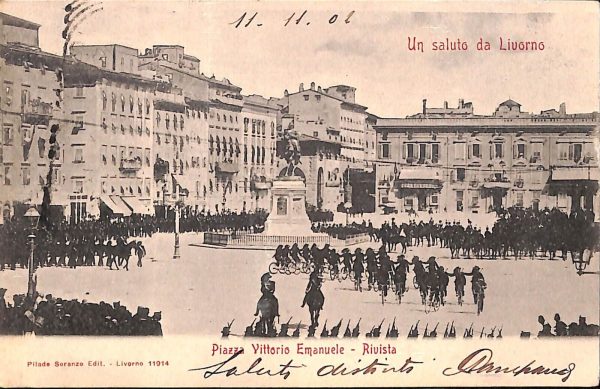 ac7254 - CARTOLINA D'EPOCA - Livorno Città - Piazza Vittorio Emanuele