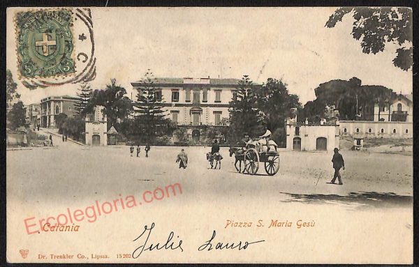 ae4786 - CARTOLINA D'EPOCA - Catania Città - Piazza S. Maria Gesù