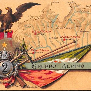 ac6985 - CARTOLINA D'EPOCA - REGGIMENTALI  - Gruppo Alpini