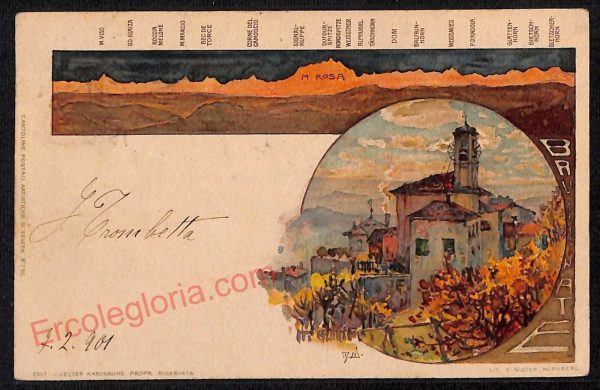 ae5205 - CARTOLINA D'EPOCA - Como Provincia - Brunate  1901