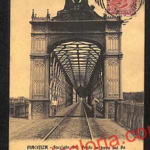 ah7510 - CARTOLINA D'EPOCA - Piacenza Città - Ponte in Ferro sul Po