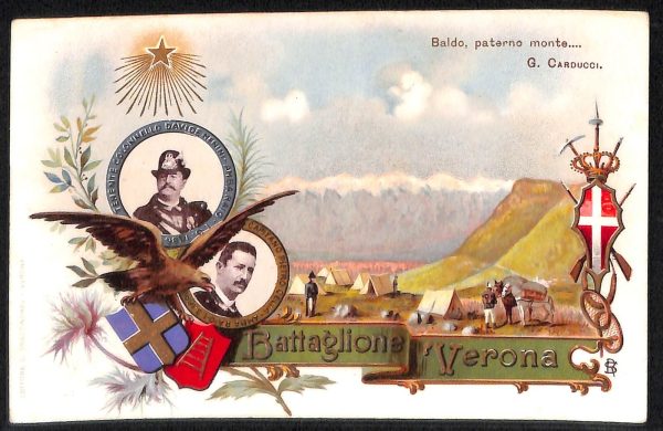 ac6994 - CARTOLINA D'EPOCA - REGGIMENTALI  - Alpini   Battaglione Verona