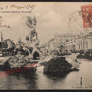 ae4789 - CARTOLINA D'EPOCA - Catania Città - Fontana Luminosa  1901