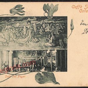ae4792 - CARTOLINA D'EPOCA - Catania Città - Sala del Foyer  1902