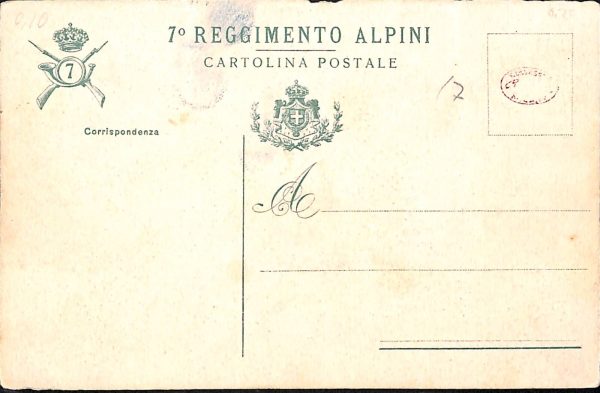 ac7002 - CARTOLINA D'EPOCA - REGGIMENTALI  - Alpini - immagine 2