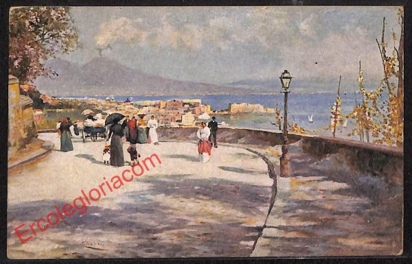ah3624 - CARTOLINA D'EPOCA - Napoli Città - Panorama da Via Tasso