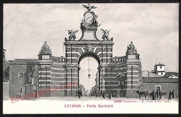 ae4798 - CARTOLINA D'EPOCA - Catania Città - Porta Garibaldi