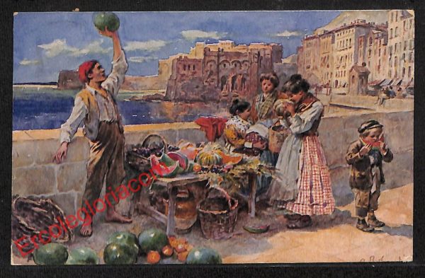 ah3630 - CARTOLINA D'EPOCA - Napoli Città - Venditore Napoletano