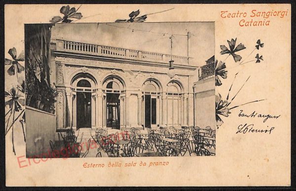 ae4801 - CARTOLINA D'EPOCA - Catania Città - Teatro Sangiorgi  1902