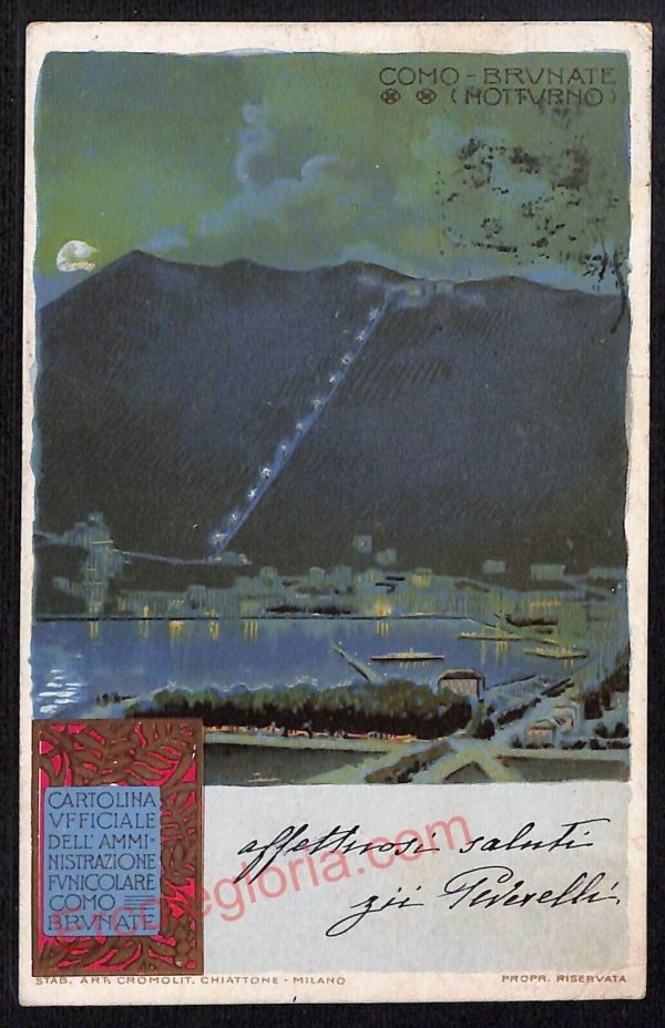 ae5208 - CARTOLINA D'EPOCA - Como Provincia - Brunate  1905