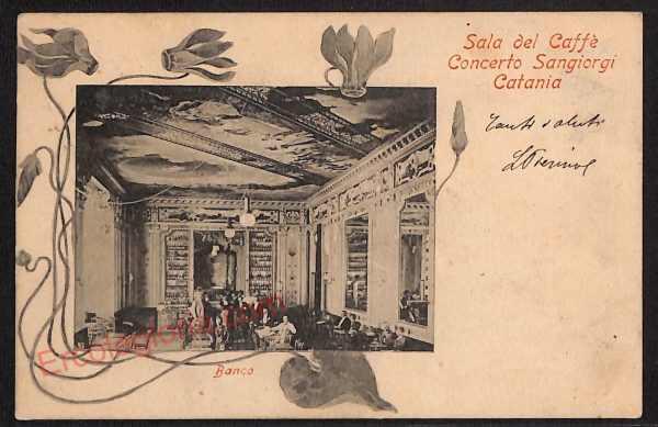 ae4808 - CARTOLINA D'EPOCA - Catania Città - Sala del Caffè Concerto Sangiorgi