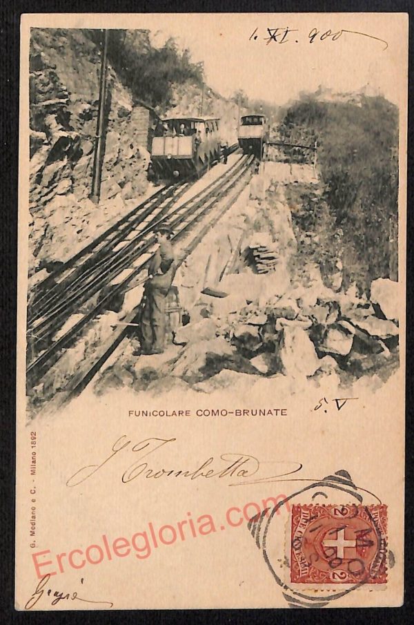ae5209 - CARTOLINA D'EPOCA - Como Provincia - Brunate  1900
