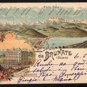 ae5213 - CARTOLINA D'EPOCA - Como Provincia - Brunate  1899