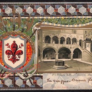 ae6588 - CARTOLINA D'EPOCA - Firenze Città - Cortile del Bargello