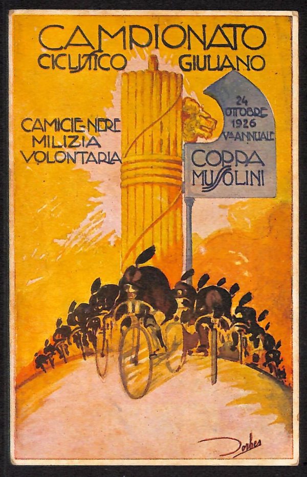 ad9842 - CARTOLINA  D' EPOCA ILLUSTRATA - Campionato Ciclistico Giuliano