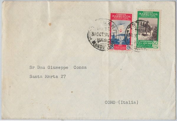 41540  - MARRUECOS spanish Marrocco - POSTAL HISTORY - COVER to ITALY 1945