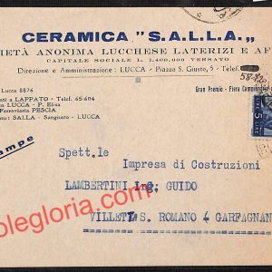 ag6195 - CARTOLINA D'EPOCA - Lucca Città - Ceramica ''S.A.L.L.A.''