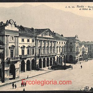 ad9847 - CARTOLINA  D'EPOCA - Aosta Città - Place Charles