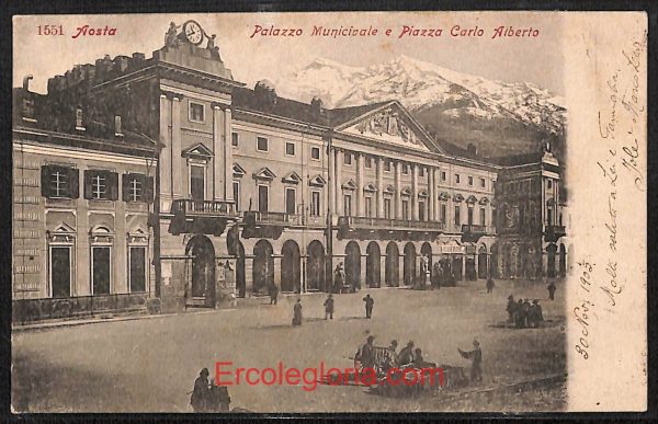 ad9850 - CARTOLINA  D'EPOCA - Aosta Città - Palazzo Municipale