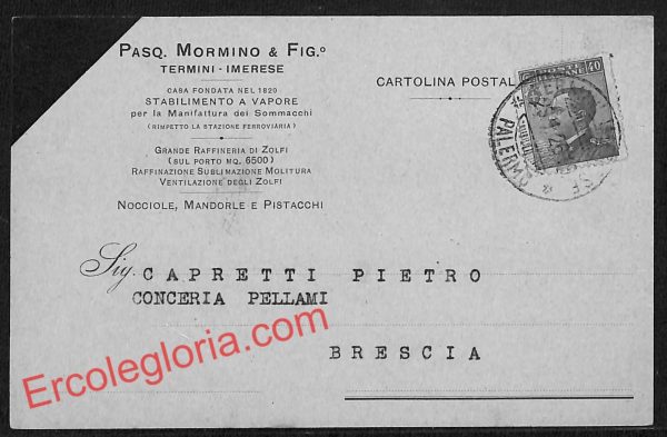 ah5187 - STORIA POSTALE - Palermo Provincia - Termini Imerese