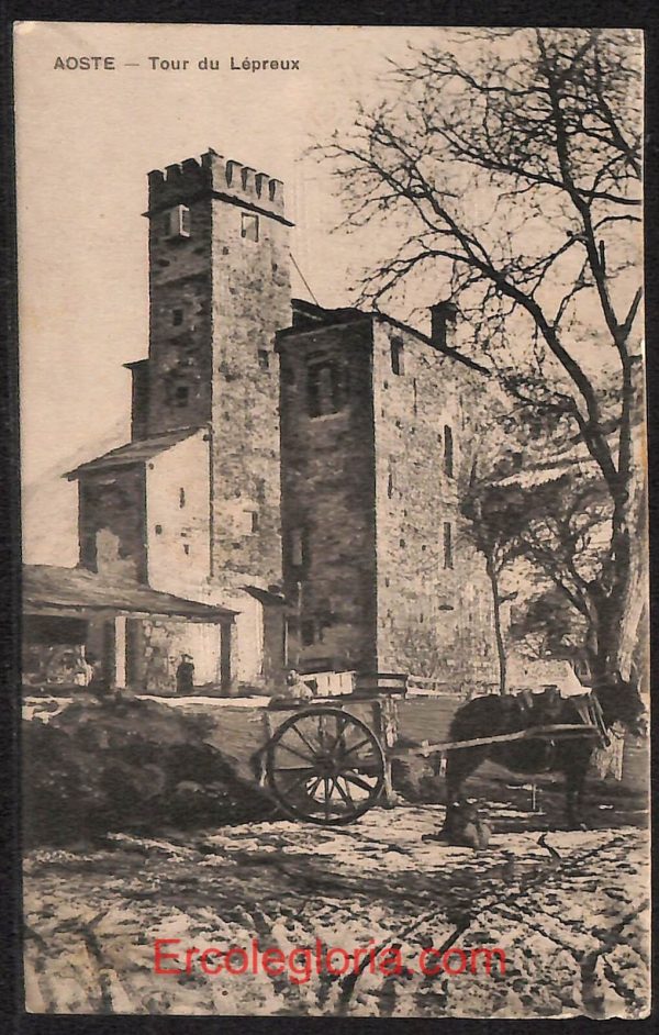 ad9855 - CARTOLINA  D'EPOCA - Aosta Città - Tour du Lèpreux  1915