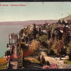 ag5693 - CARTOLINA D'EPOCA - Lago di Garda - Gardone Riviera  1909