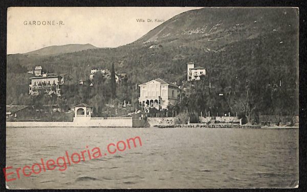 ag5696 - CARTOLINA D'EPOCA - Lago di Garda - Gardone Riviera    1913