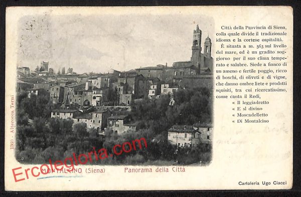 ai5639 - CARTOLINA D' EPOCA - Siena Provincia - Montalcino