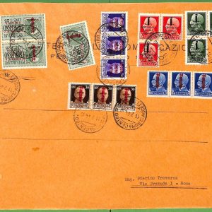 ZA1644 - ITALIA  RSI - STORIA POSTALE -  BUSTA con bella affrancatura FILATELICA