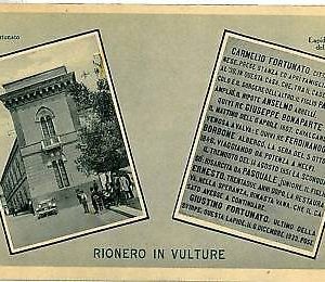 02927 CARTOLINA d'Epoca: RIONERO IN VULTURE - POTENZA