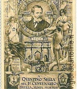 05177 CARTOLINA d'Epoca: BIELLA - ILLUSTRATA 1927  Q. SELLA