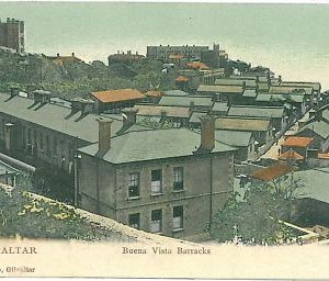 07922 - VINTAGE POSTCARD: GIBRALTAR - BUENA VISTA BARRACKS