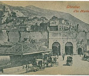 07931 - VINTAGE POSTCARD: GIBRALTAR - THE MARKET