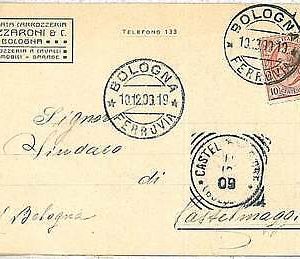 27911    CARTOLINA d'Epoca BOLOGNA  - PUBBLICITARIA 1909