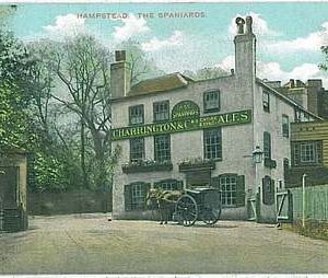 25199  - VINTAGE POSTCARD: GB - London: Hampstead - THE SPANIARDS INN  PUB 1904