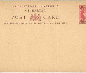 GIBRALTAR -  POSTAL STATIONERY CARD - ONE PENNY
