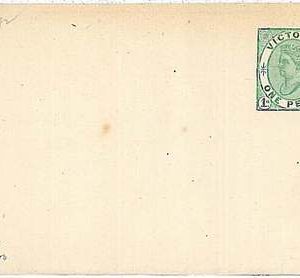 AUSTRALIA : VICTORIA -  POSTAL STATIONERY : HIGGINGS & GAGE # 5 - 1 PENNY GREEN