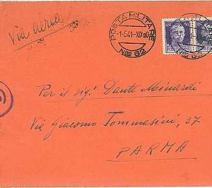 ITALIA REGNO - BUSTA con annullo POSTA MILITARE 62 - 1941