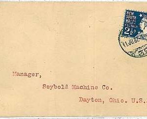 AUSTRALIA - NEW SOUTH WALES : COVER to USA 1907