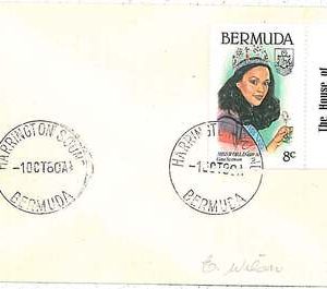 POSTAL HISTORY -  BERMUDA : Postmark on COVER 1980 - HARRINGTON BOUND