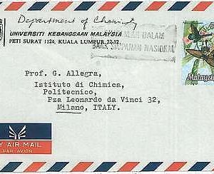 26797 - MALASYA  -  POSTAL HISTORY COVER: -  COVER to Italy 1978  Butterflies