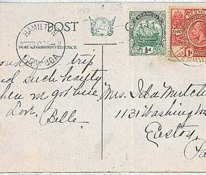 POSTAL HISTORY -  BERMUDA : POSTCARD to USA 1922